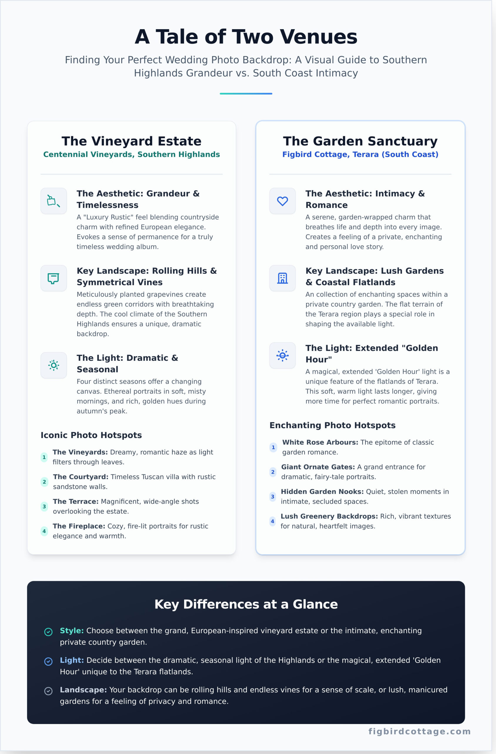 Centennial Vineyards Photos: A Visual Guide to Southern Highlands & South Coast Wedding Style - Infographic